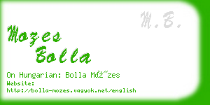 mozes bolla business card